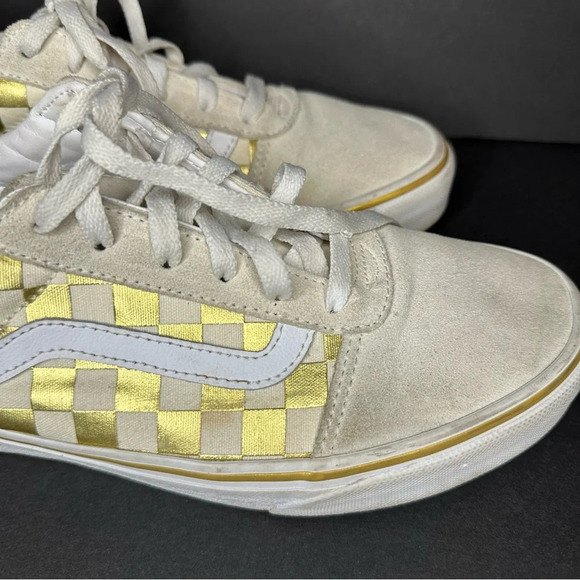 Vans Gold Checkered Low Top Sneakers Women US 8.5 - Picture 9 of 12